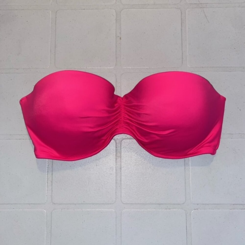 VS Hot Pink Strapless Bikini Top